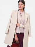 Camicia tortora beige in georgette con pieghe sovrapposte