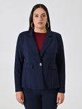 Giacca Curvy Monobottone Blu