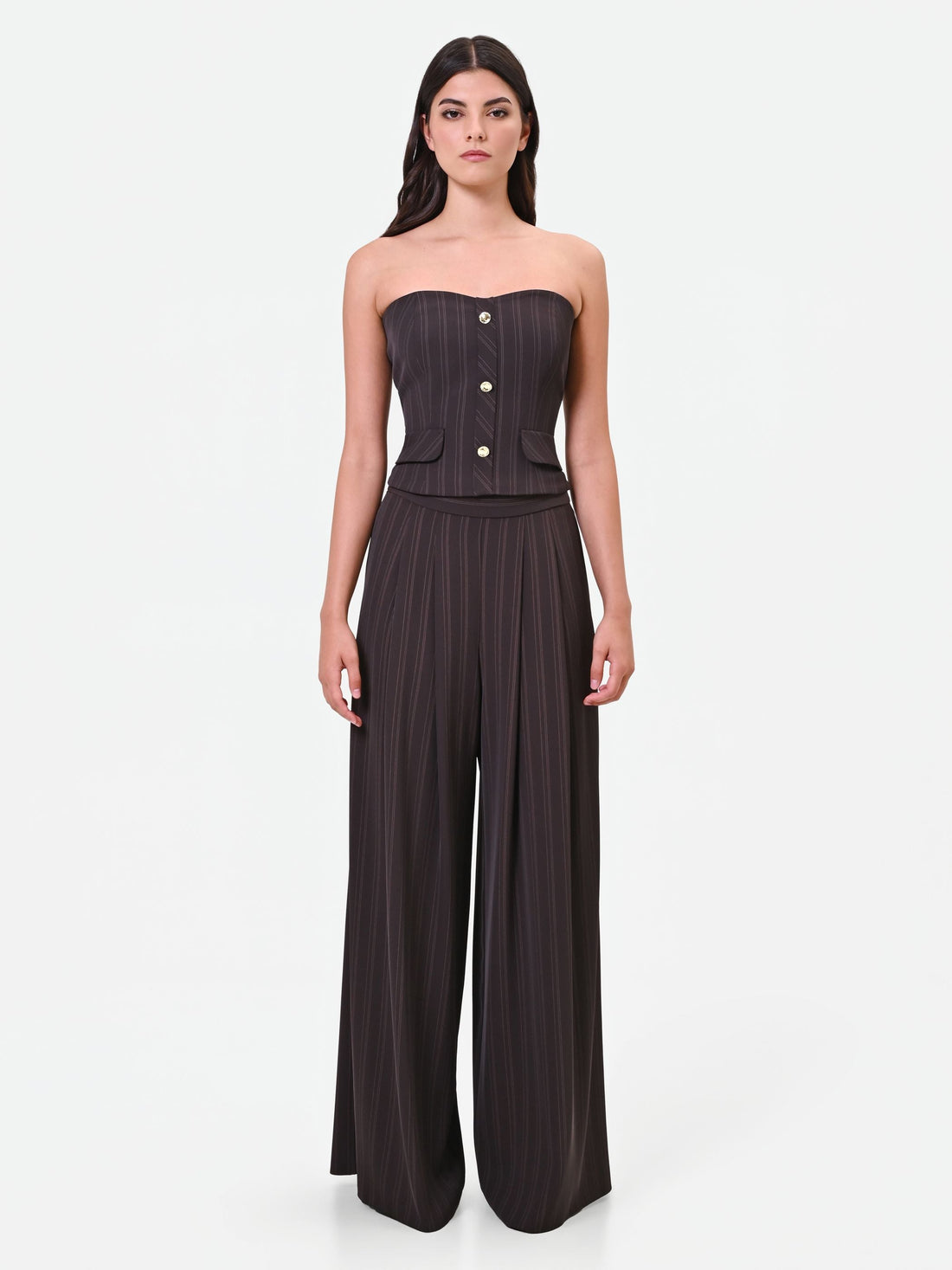 Pantalone palazzo gessato testa di moro Giorgia Palmas X Rinascimento