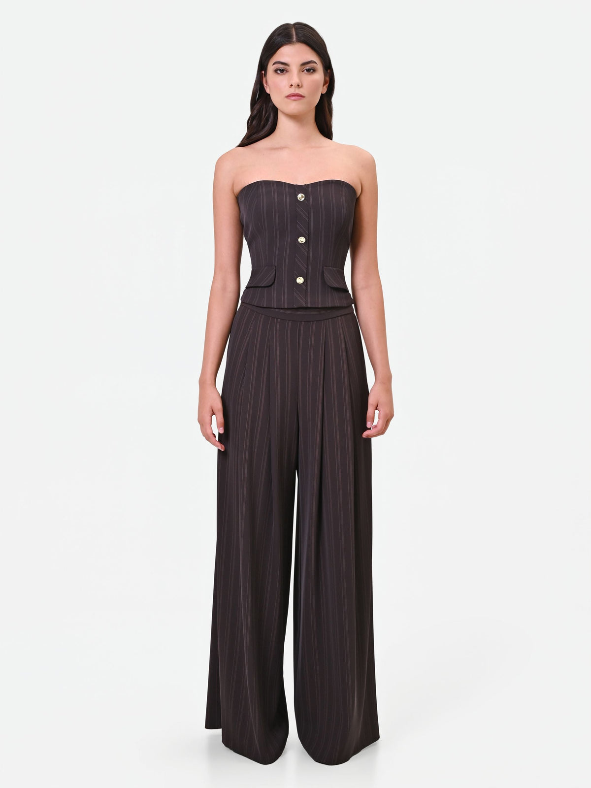 Pantalone palazzo gessato testa di moro Giorgia Palmas X Rinascimento