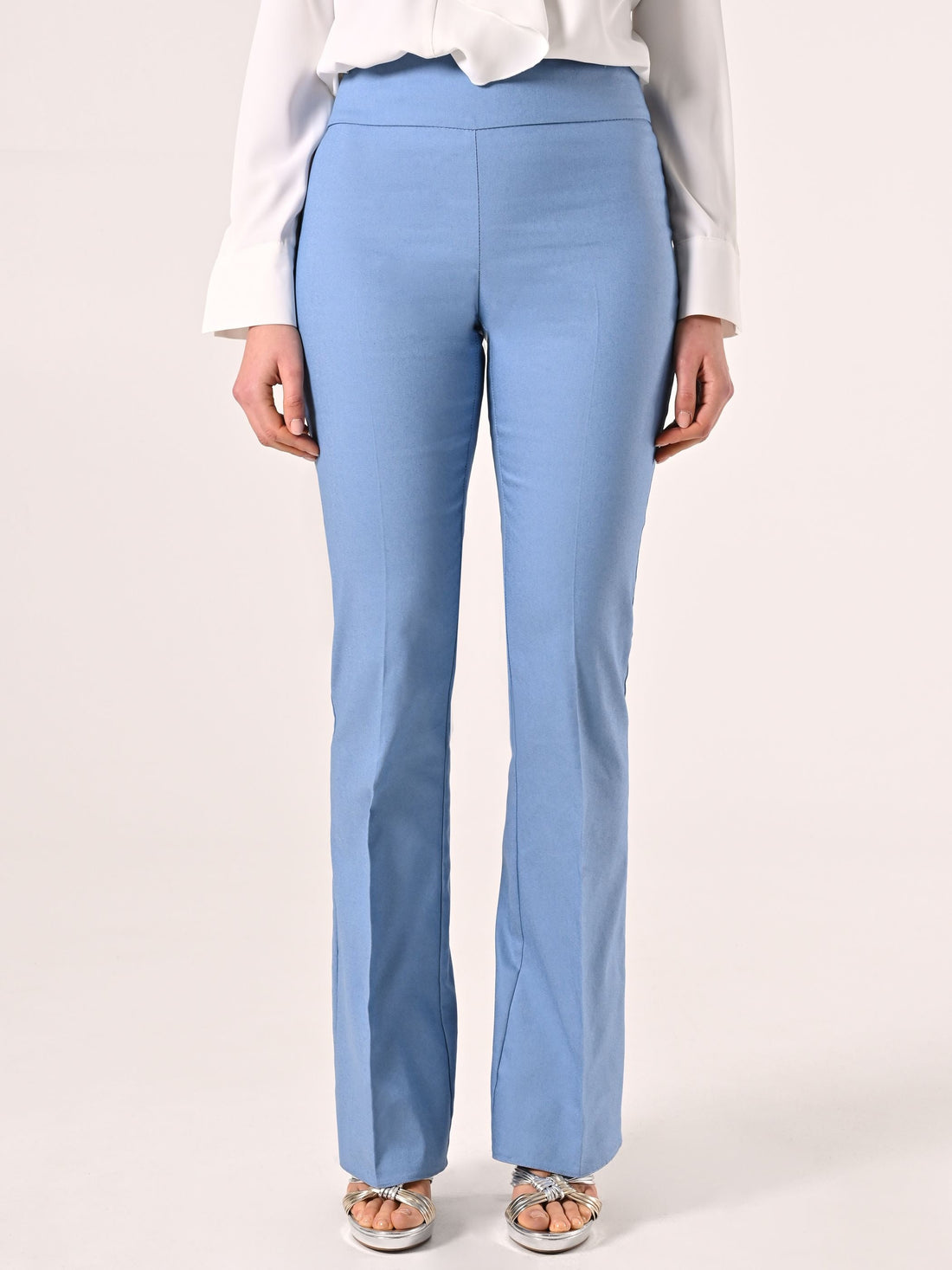 Pantaloni a Zampa Azzurri effetto Denim