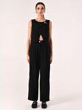 Pantaloni Neri con Pinces