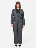 Giacca Curvy in bouclé nera