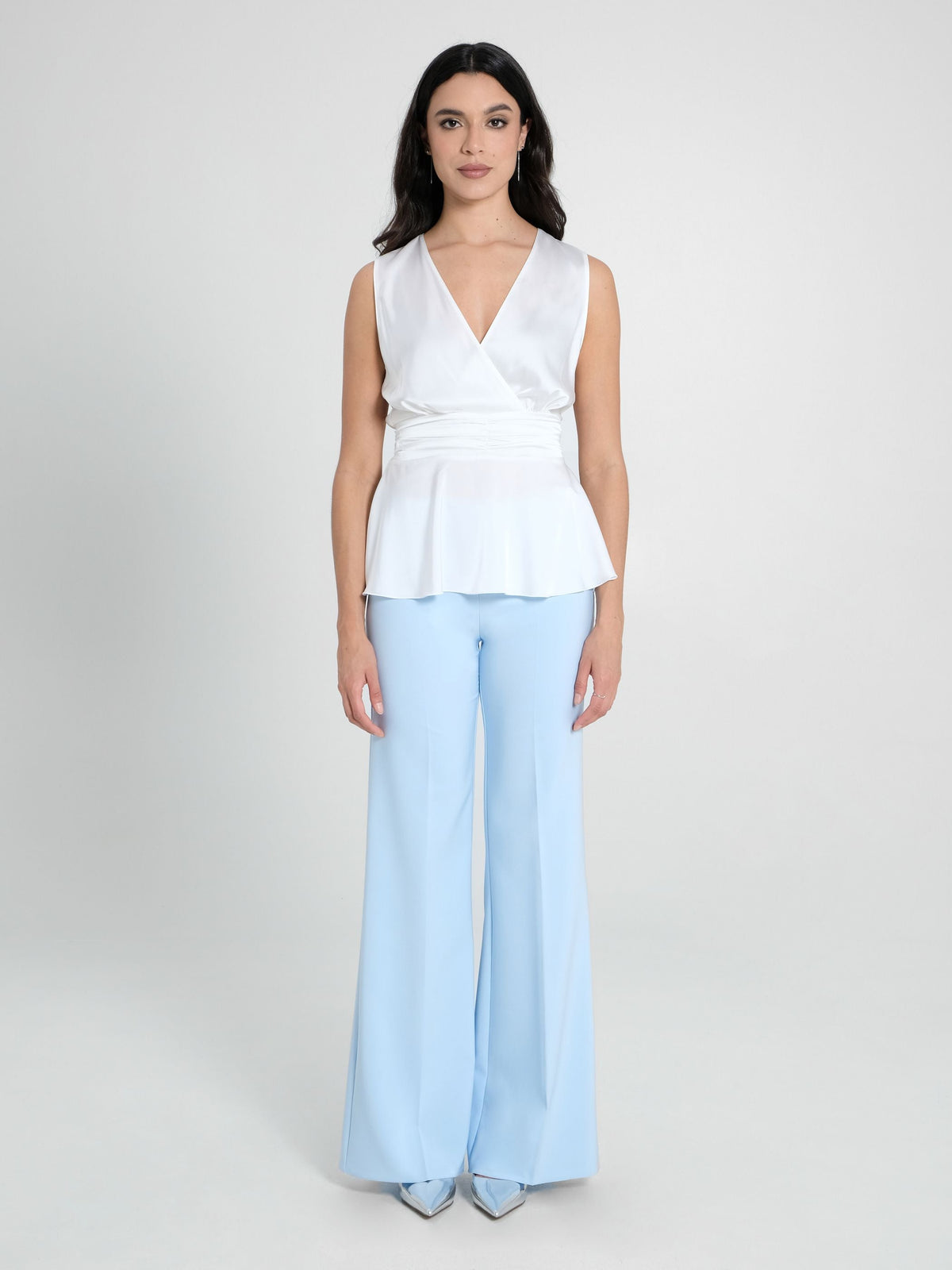 Top in Raso Bianco