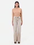 Jeans ampi a vita alta tortora beige Giorgia Palmas X Rinascimento