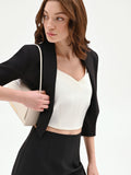 Giacca corta nera stile bolero