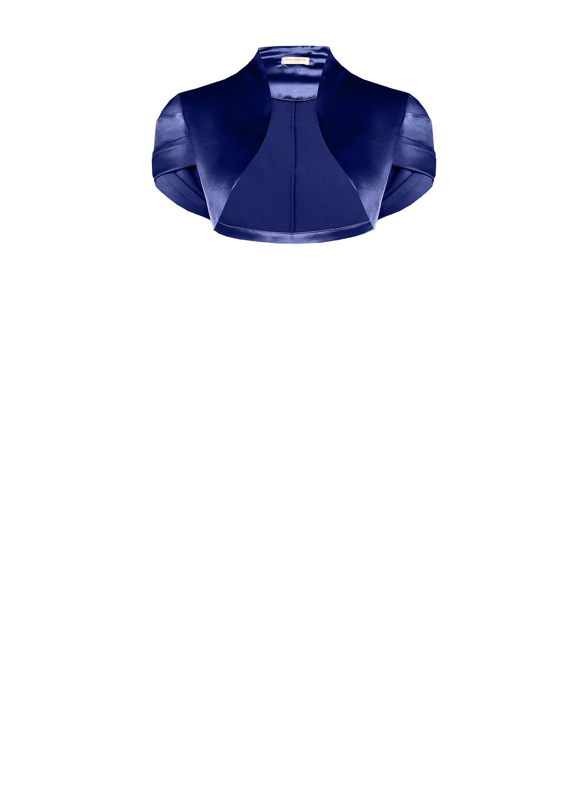 Coprispalla atelier bolero blu indaco con collo sciallato