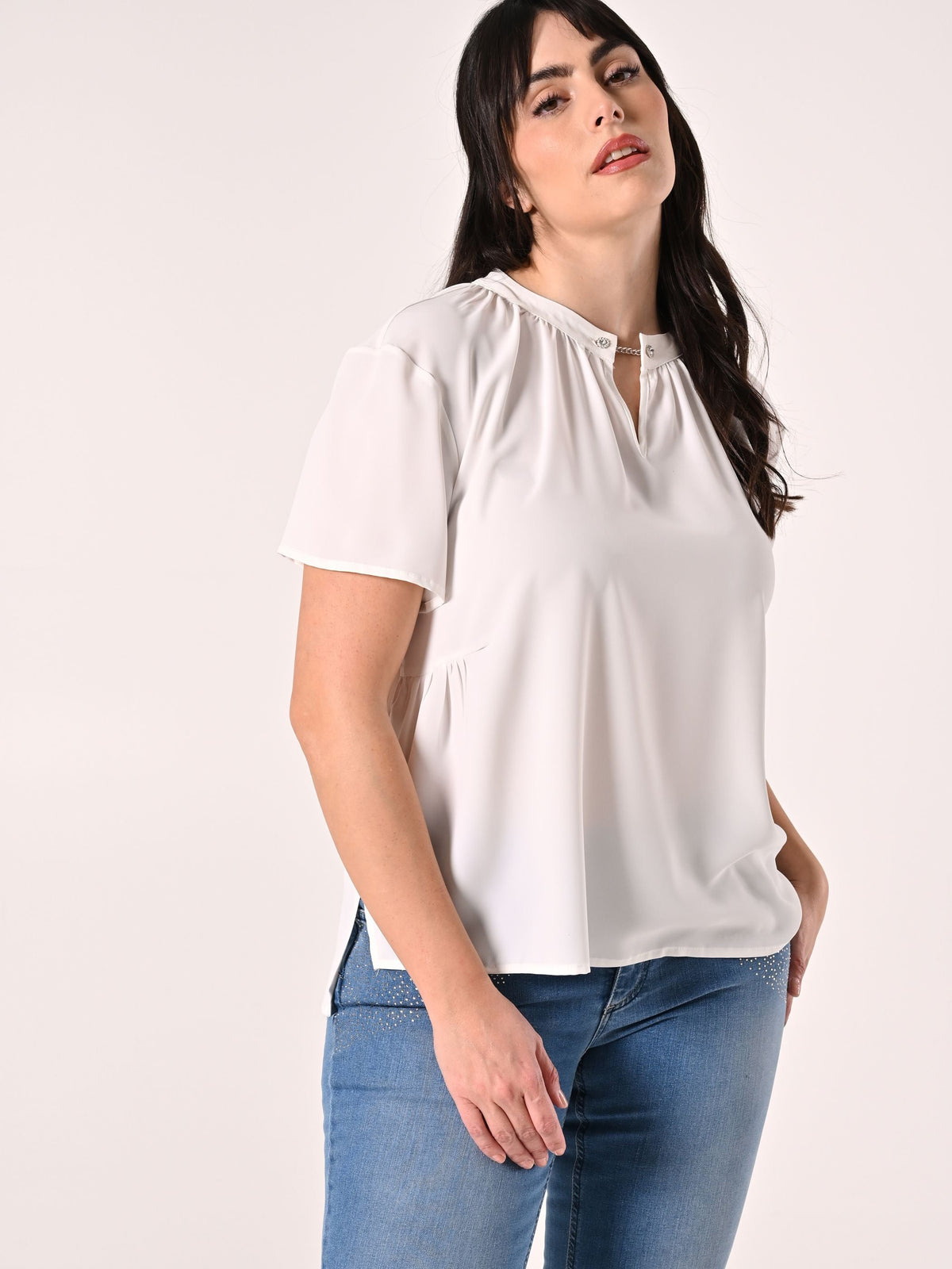 Top Curvy Bianco