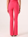 Pantaloni in Tessuto Tecnico Fuxia con Fascione in Vita