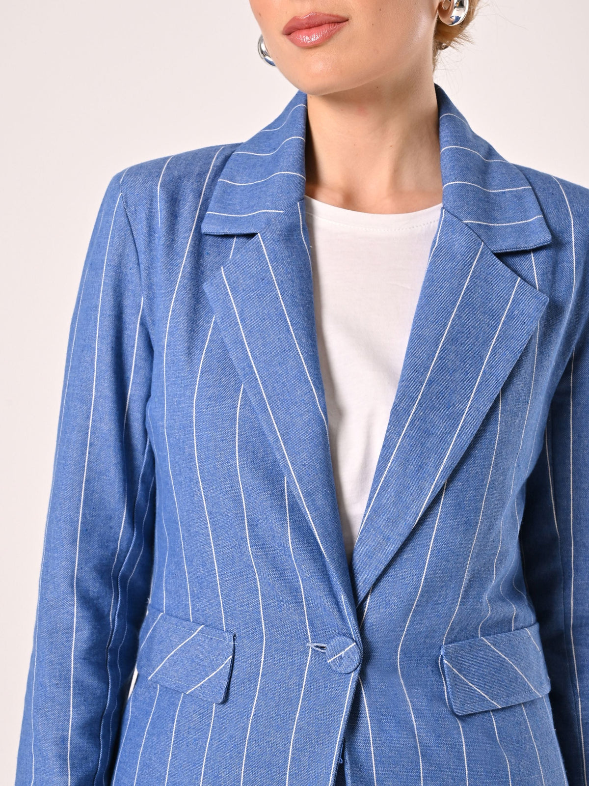 Giacca in Denim Gessato