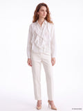 Camicia con Rouches Bianco Panna