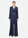 Giacca corta blu navy con bottone design