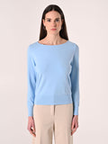 Maglioncino scollo Barchetta Azzurro