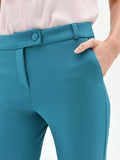 Pantalone slim blu ottanio
