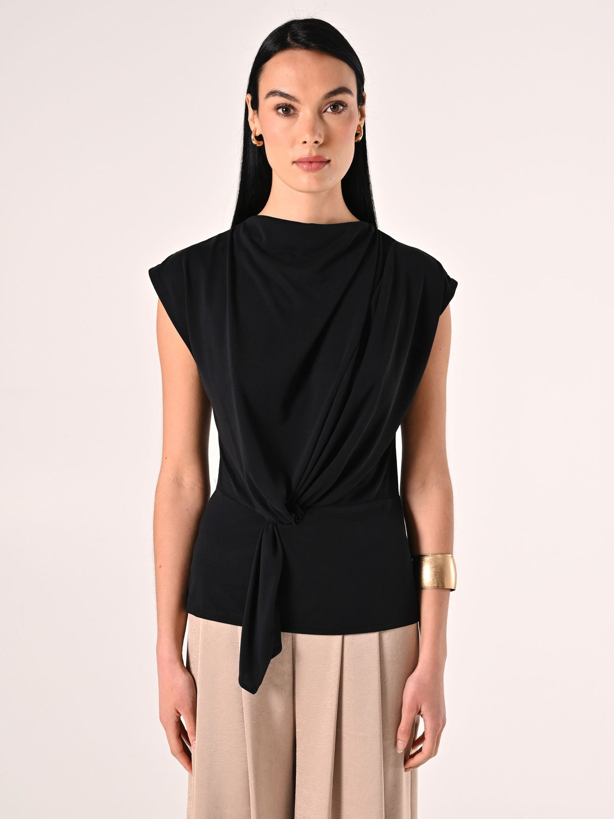 Top in Tencel Nero