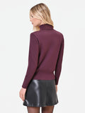 Maglia dolcevita bordeaux in misto viscosa