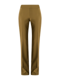 Pantaloni in Tessuto Tecnico Verde Militare con Fascione in Vita