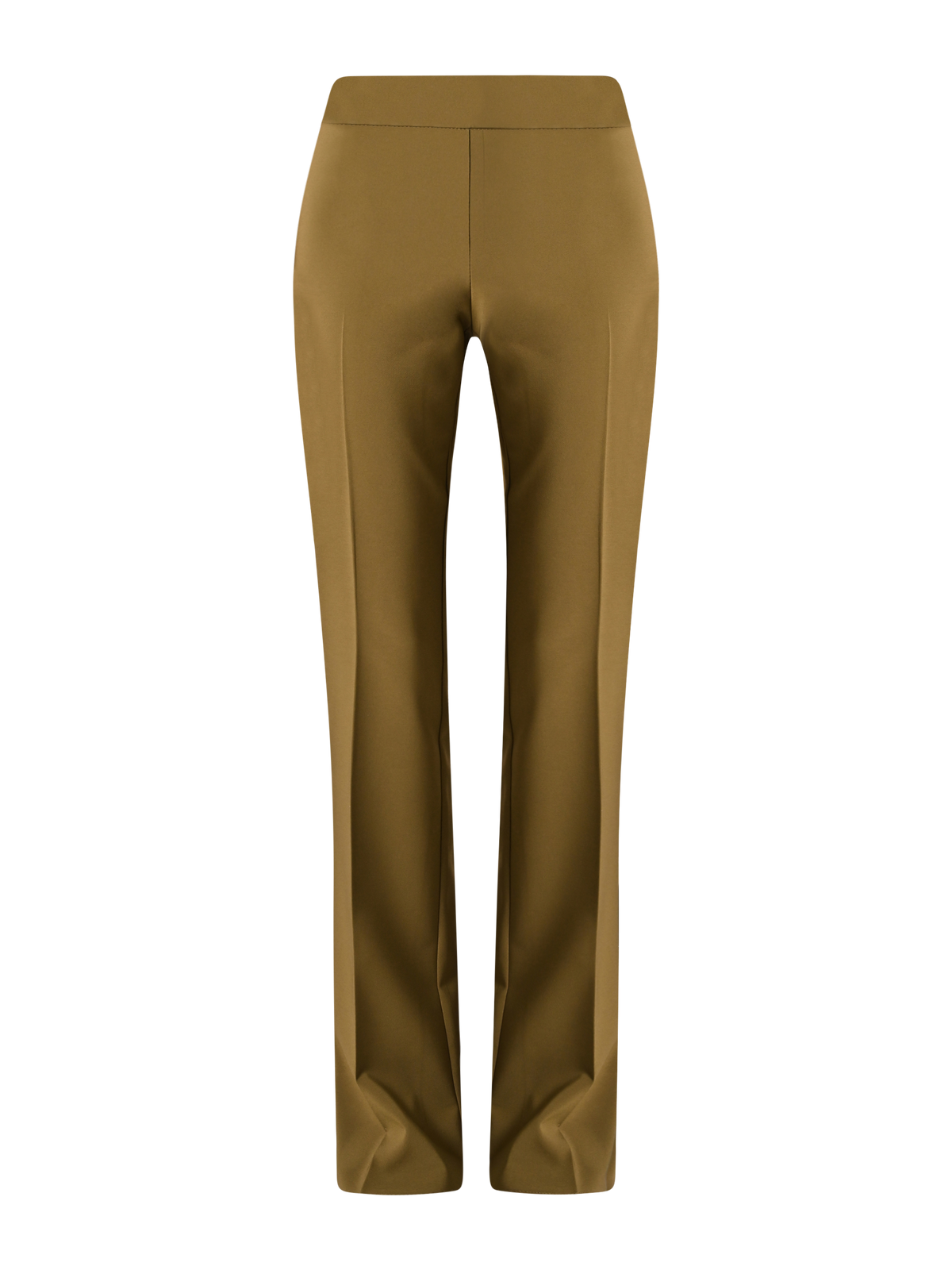Pantaloni in Tessuto Tecnico Verde Militare con Fascione in Vita