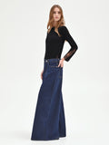 Jeans extra wide blu indaco high waist