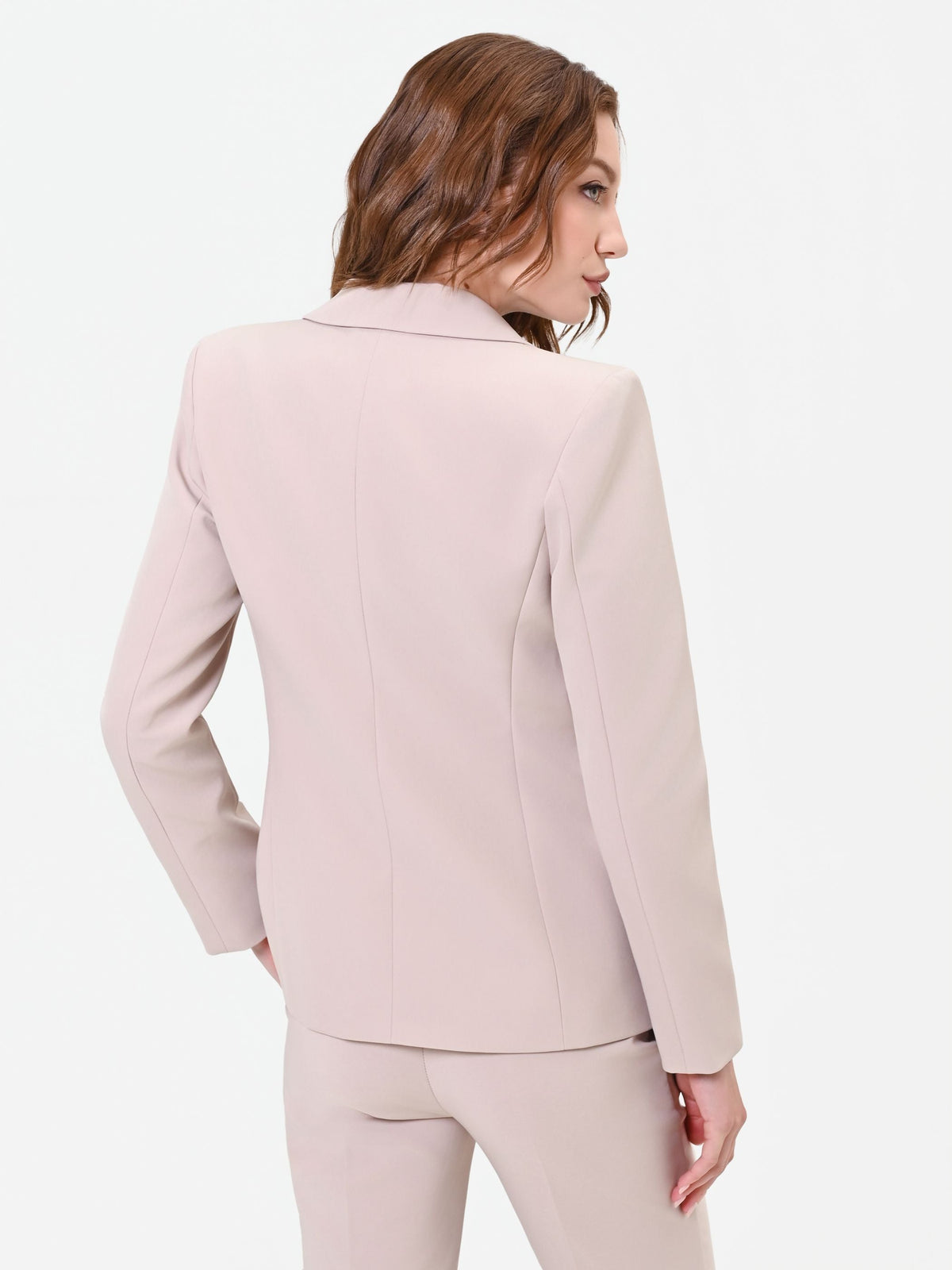 Giacca monopetto tortora beige