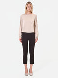 Blusa tortora beige con maniche voluminose