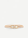 Cintura elastica oro con fibbia martellata