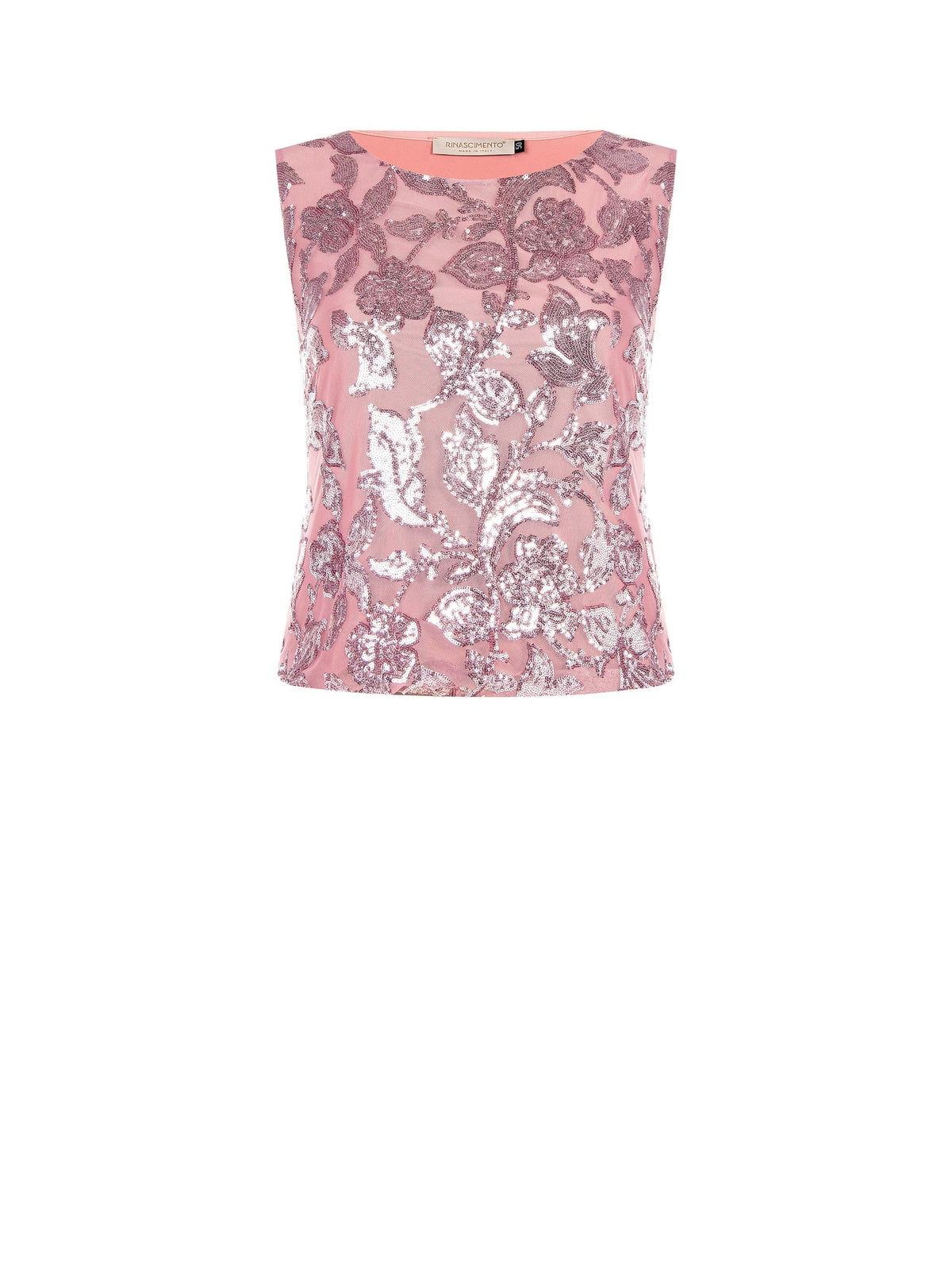 Top Curvy Paillettes Rosa