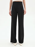 Pantalone nero a gamba larga