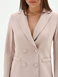 Giacca doppiopetto tortora beige