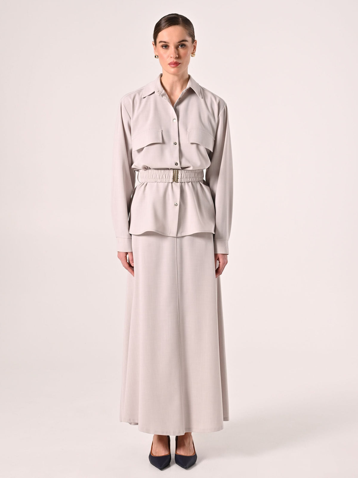 Giacca Utility color Grigio Perla