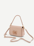 Borsa pochette rosa con fiocco gioiello