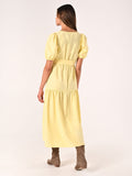 Abito Giallo in Misto Cotone