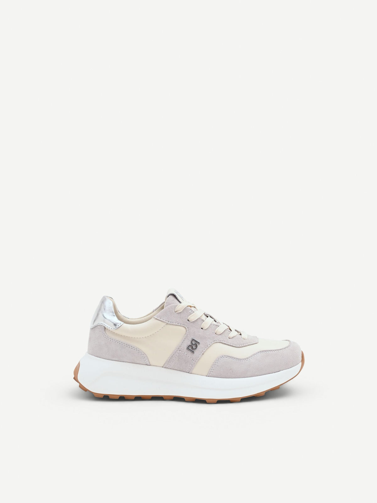 Sneakers con inserti effetto camoscio