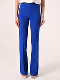 Pantaloni in Tessuto Tecnico Blu Cina con Fascione in Vita