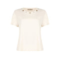 T-Shirt Curvy Beige con Pietre