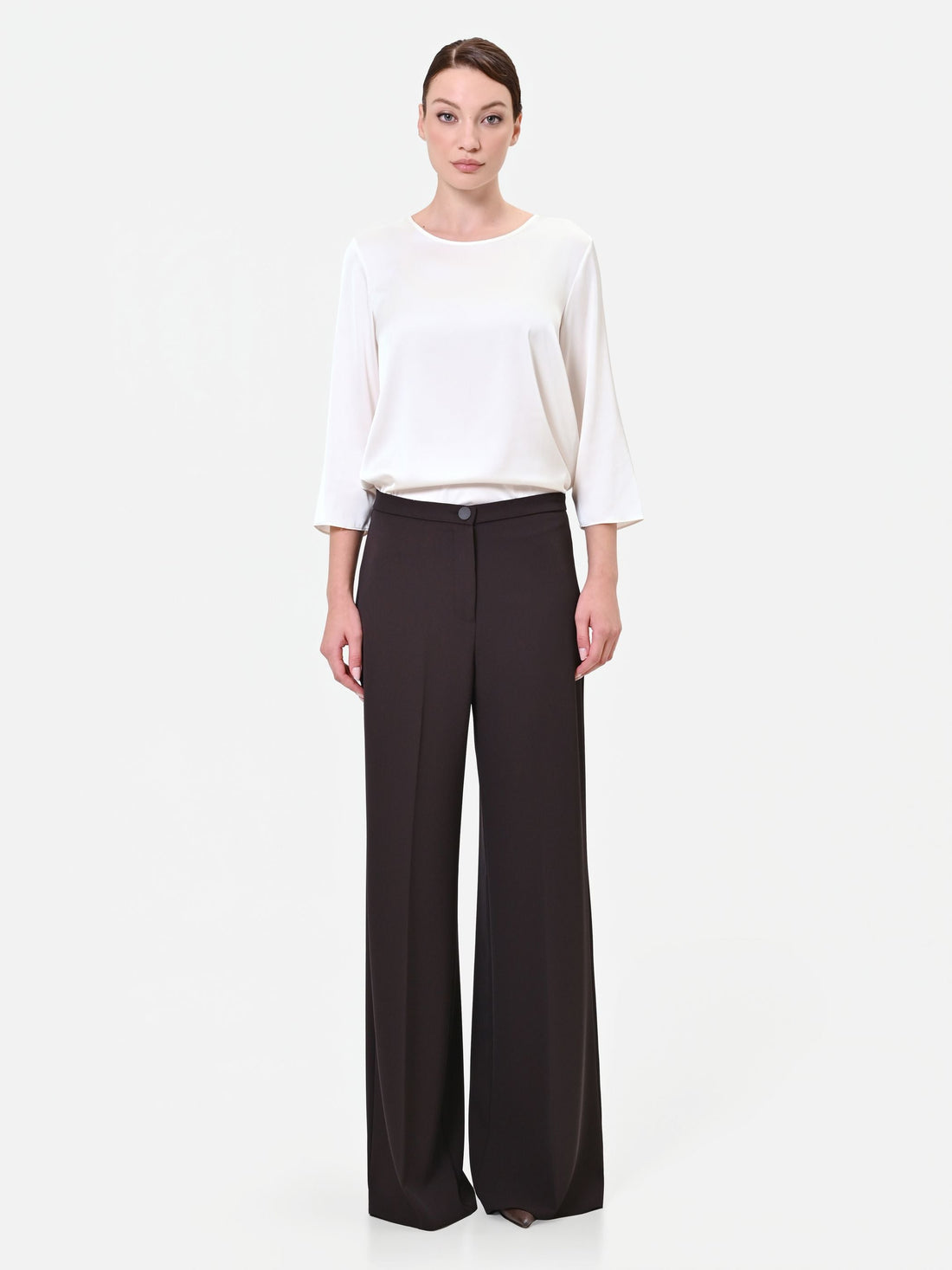 Pantalone largo cadi moro marrone
