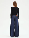 Jeans extra wide blu indaco high waist