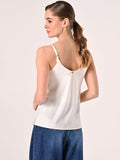 Top Spalline Sottili Bianco