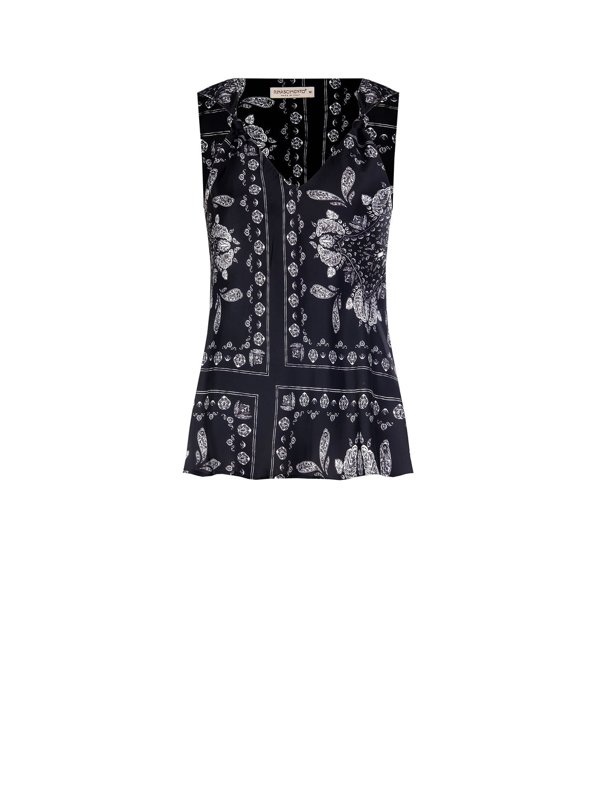 Top in Raso stampa Paisley
