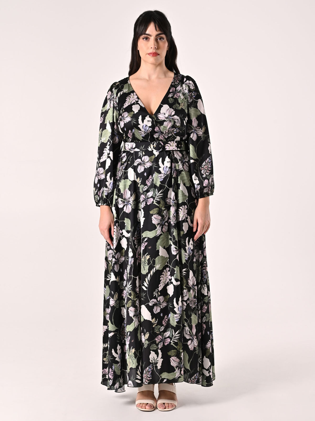 Abito Curvy stampa Floreale
