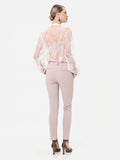 Pantalone skinny tortora beige