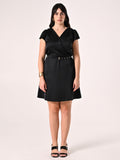 Abito Curvy in Raso Nero