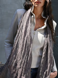 Sciarpa marrone in lino