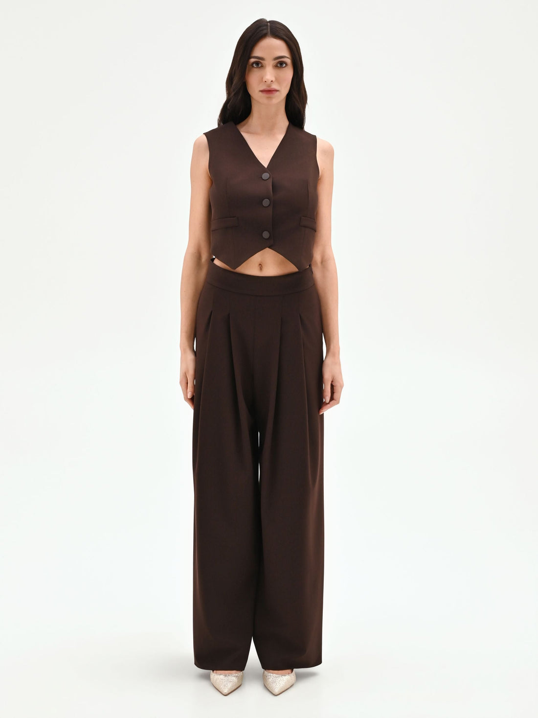 Pantalone a palazzo moro marrone
