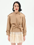 Trench corto over beige