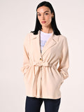 Giacca Beige effetto Goffrato