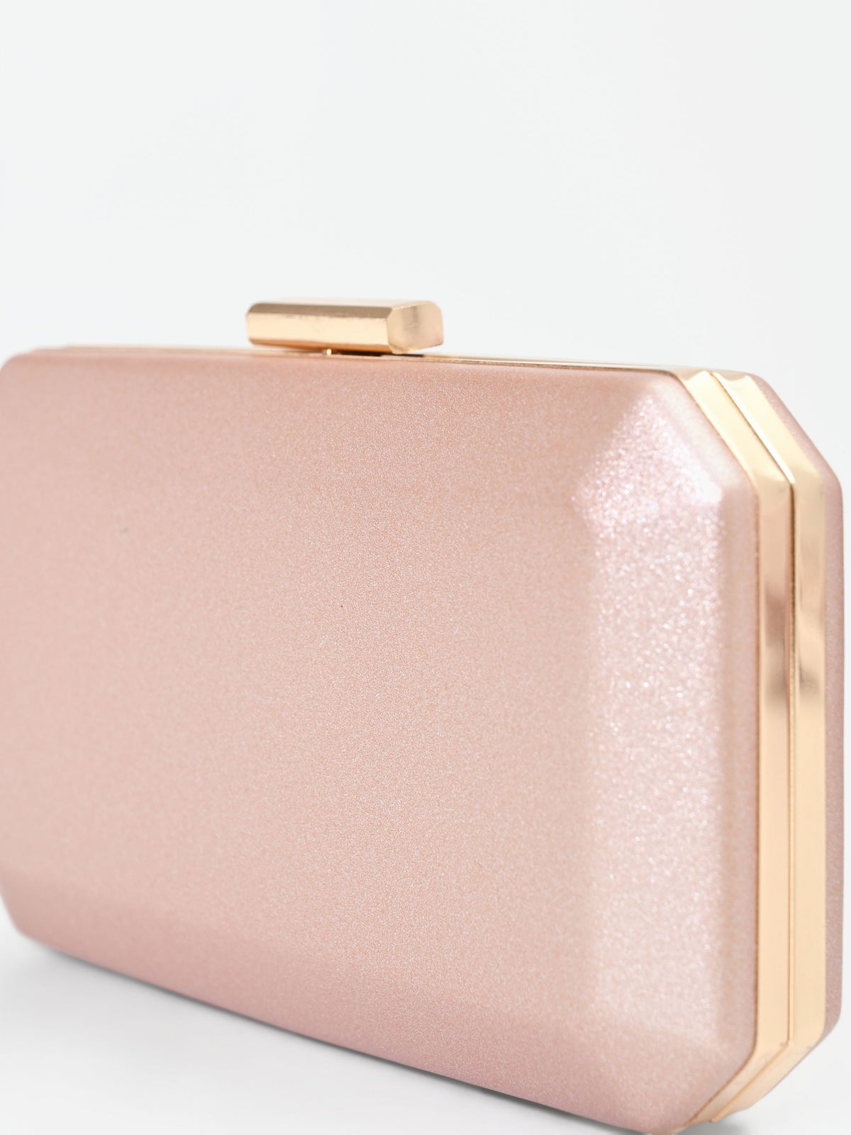 Pochette rosa con finitura scintillante
