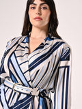 Abito Curvy Righe Azzurre