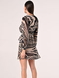 Abito Animalier con Rouche