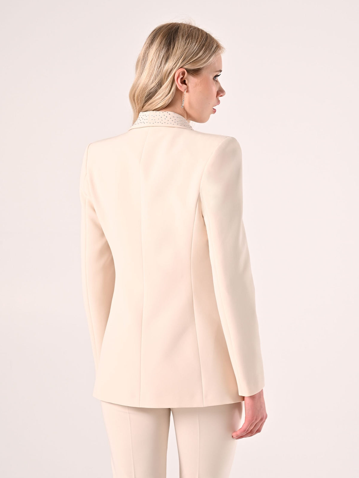 Giacca Beige con Strass